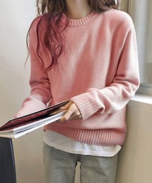 クルーネックニット