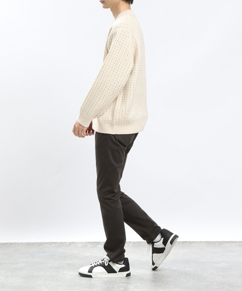 GLOBAL WORK Smile Seed Store（グローバルワーク スマイルシードストア）の「ストレッチブークレプルオーバーアソート/907905（ニット/セーター・メンズ・サックスブルー/アイボリー/ホワイト系その他4/ブラック・X-LARGE/SMALL/LARGE/MEDIUM）」の6枚目の写真