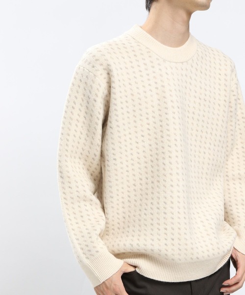 GLOBAL WORK Smile Seed Store（グローバルワーク スマイルシードストア）の「ストレッチブークレプルオーバーアソート/907905（ニット/セーター・メンズ・サックスブルー/アイボリー/ホワイト系その他4/ブラック・X-LARGE/SMALL/LARGE/MEDIUM）」の8枚目の写真