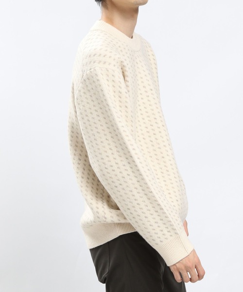 GLOBAL WORK Smile Seed Store（グローバルワーク スマイルシードストア）の「ストレッチブークレプルオーバーアソート/907905（ニット/セーター・メンズ・サックスブルー/アイボリー/ホワイト系その他4/ブラック・X-LARGE/SMALL/LARGE/MEDIUM）」の10枚目の写真