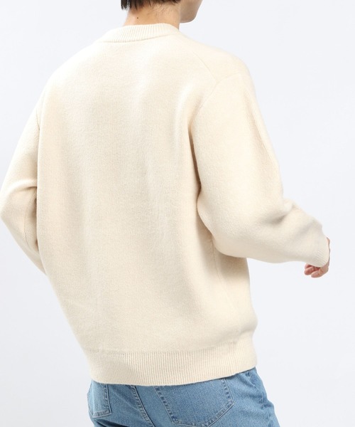 GLOBAL WORK Smile Seed Store（グローバルワーク スマイルシードストア）の「ストレッチブークレプルオーバーアソート/907905（ニット/セーター・メンズ・サックスブルー/アイボリー/ホワイト系その他4/ブラック・X-LARGE/SMALL/LARGE/MEDIUM）」の16枚目の写真