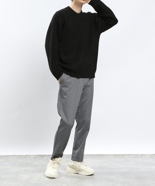 GLOBAL WORK Smile Seed Store（グローバルワーク スマイルシードストア）の「ストレッチブークレプルオーバーアソート/907905（ニット/セーター・メンズ・サックスブルー/アイボリー/ホワイト系その他4/ブラック・X-LARGE/SMALL/LARGE/MEDIUM）」の17枚目の写真