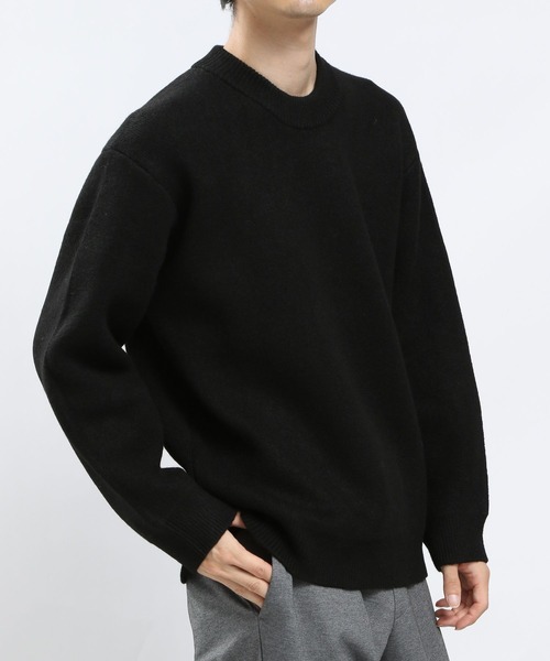 GLOBAL WORK Smile Seed Store（グローバルワーク スマイルシードストア）の「ストレッチブークレプルオーバーアソート/907905（ニット/セーター・メンズ・サックスブルー/アイボリー/ホワイト系その他4/ブラック・X-LARGE/SMALL/LARGE/MEDIUM）」の20枚目の写真