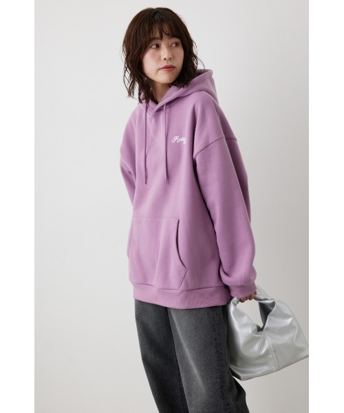 RODEO CROWNS WIDE BOWL（ロデオクラウンズワイドボウル）の「パッチプリントスウェットパーカー（パーカー・レディース・ブラック/ライトベージュ/ライトパープル/ライトブルー・FREE）」の4枚目の写真