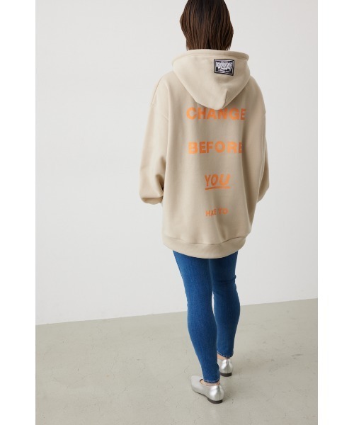 RODEO CROWNS WIDE BOWL（ロデオクラウンズワイドボウル）の「パッチプリントスウェットパーカー（パーカー・レディース・ブラック/ライトベージュ/ライトパープル/ライトブルー・FREE）」の19枚目の写真