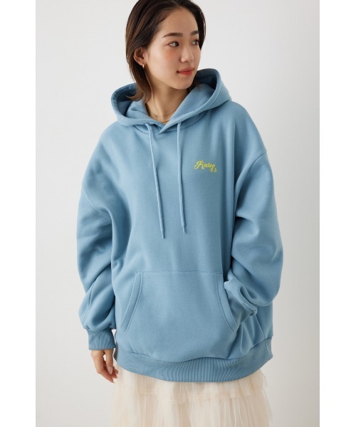 RODEO CROWNS WIDE BOWL（ロデオクラウンズワイドボウル）の「パッチプリントスウェットパーカー（パーカー・レディース・ブラック/ライトベージュ/ライトパープル/ライトブルー・FREE）」の9枚目の写真