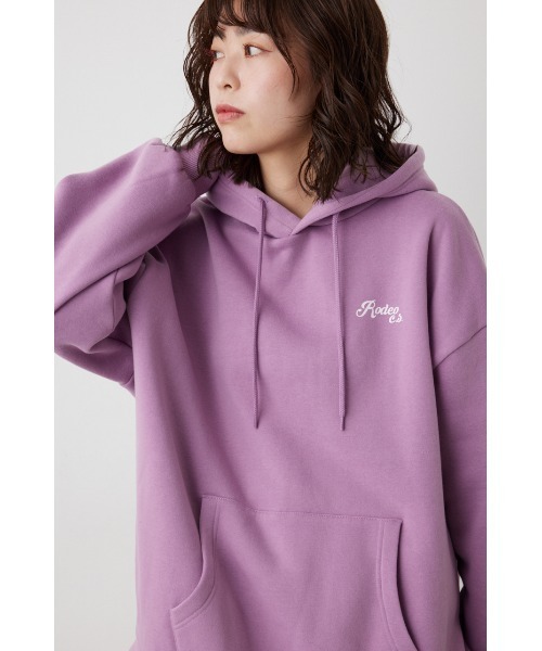 RODEO CROWNS WIDE BOWL（ロデオクラウンズワイドボウル）の「パッチプリントスウェットパーカー（パーカー・レディース・ブラック/ライトベージュ/ライトパープル/ライトブルー・FREE）」の12枚目の写真