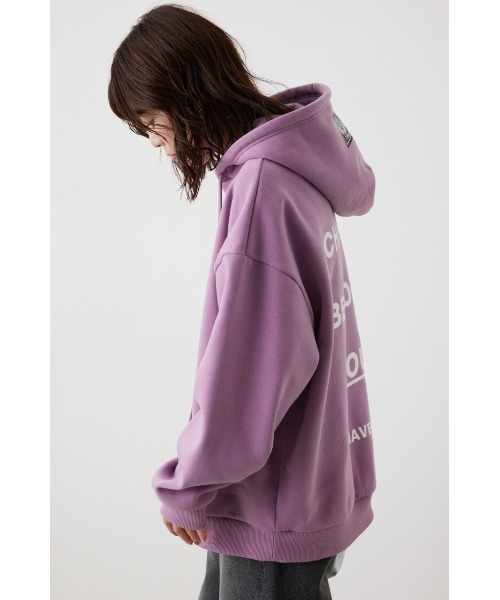 RODEO CROWNS WIDE BOWL（ロデオクラウンズワイドボウル）の「パッチプリントスウェットパーカー（パーカー・レディース・ブラック/ライトベージュ/ライトパープル/ライトブルー・FREE）」の13枚目の写真