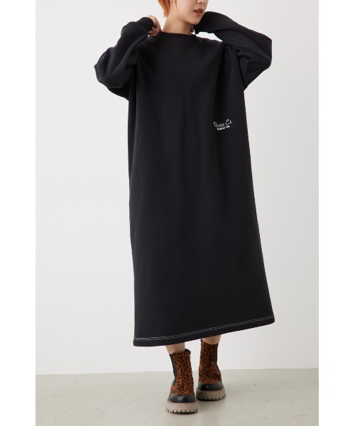 RODEO CROWNS WIDE BOWL（ロデオクラウンズワイドボウル）の「RCSカラーステッチL/Sワンピース（ワンピース・レディース・ライトカーキ/グレー×ホワイト/ブラック/ネイビー系1・FREE）」の21枚目の写真