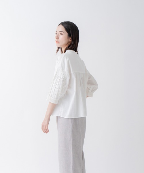 Kelen(ケレン)の「「KELEN/ケレン」ピンタックデザインカラーブラウス(シャツ/ブラウス・レディース・ブラック/イエロー/オフホワイト・M/S)」の9枚目の写真