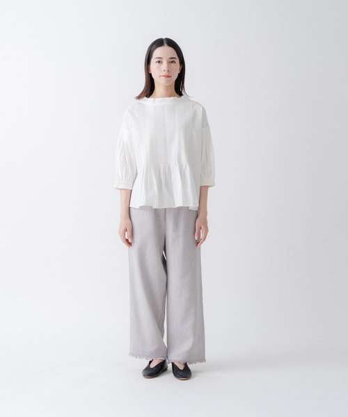 Kelen(ケレン)の「「KELEN/ケレン」ピンタックデザインカラーブラウス(シャツ/ブラウス・レディース・ブラック/イエロー/オフホワイト・M/S)」の17枚目の写真