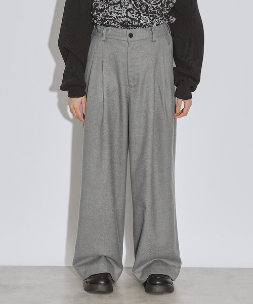 tk.TAKEO KIKUCHI（ティーケータケオキクチ）の「◆エクストラワイドスラックス（その他パンツ・レディース・グレー系4/ブラック・66）」の4枚目の写真