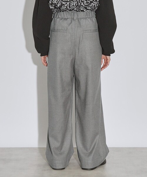 tk.TAKEO KIKUCHI（ティーケータケオキクチ）の「◆エクストラワイドスラックス（その他パンツ・レディース・グレー系4/ブラック・66）」の6枚目の写真