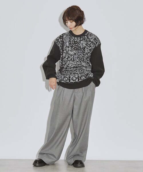 tk.TAKEO KIKUCHI（ティーケータケオキクチ）の「◆エクストラワイドスラックス（その他パンツ・レディース・グレー系4/ブラック・66）」の18枚目の写真