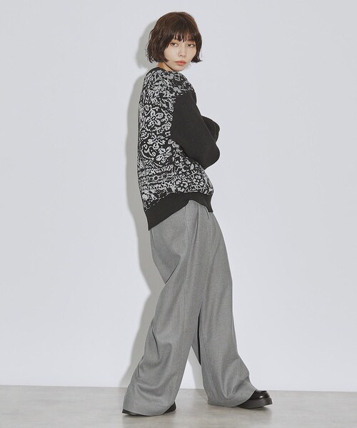 tk.TAKEO KIKUCHI（ティーケータケオキクチ）の「◆エクストラワイドスラックス（その他パンツ・レディース・グレー系4/ブラック・66）」の19枚目の写真