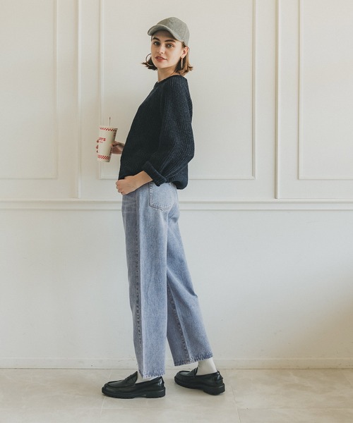 coca（coca）（コカ）の「ハイウエストデニムパンツ（デニムパンツ・レディース・ブルー・M/L）」の8枚目の写真