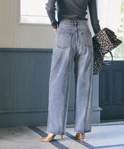 coca（coca）（コカ）の「ハイウエストデニムパンツ（デニムパンツ・レディース・ブルー・M/L）」の5枚目の写真