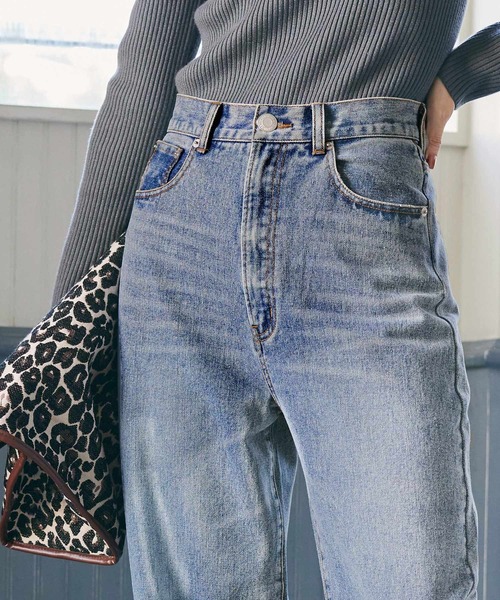 coca（coca）（コカ）の「ハイウエストデニムパンツ（デニムパンツ・レディース・ブルー・M/L）」の3枚目の写真