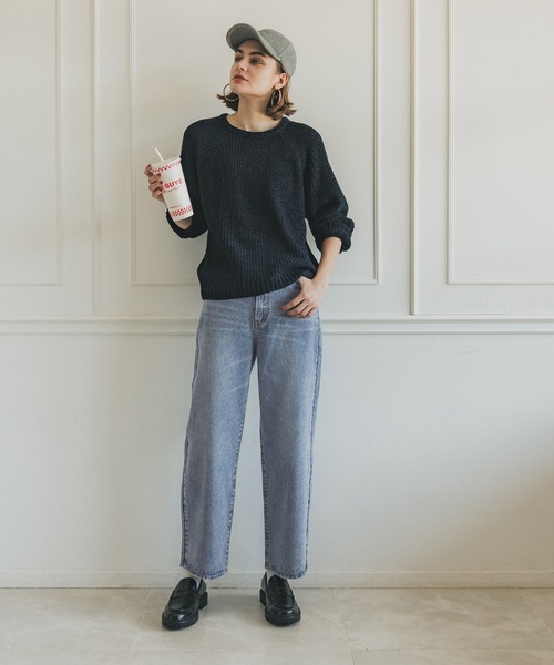 coca（coca）（コカ）の「ハイウエストデニムパンツ（デニムパンツ・レディース・ブルー・M/L）」の6枚目の写真