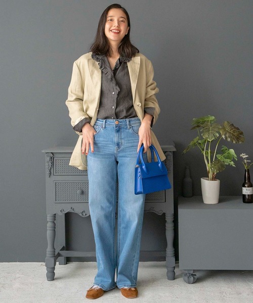 C17（シーセブンティーン）の「C17 ワイドデニムパンツ（デニムパンツ・レディース・インディゴブルー/ダークインディゴブルー/ライトインディゴブルー/ブラック系その他/ブルー系その他/ブルー/ブラック/ブラック系その他2/ブラック系その他3・30/31/28/29/27/26）」の8枚目の写真