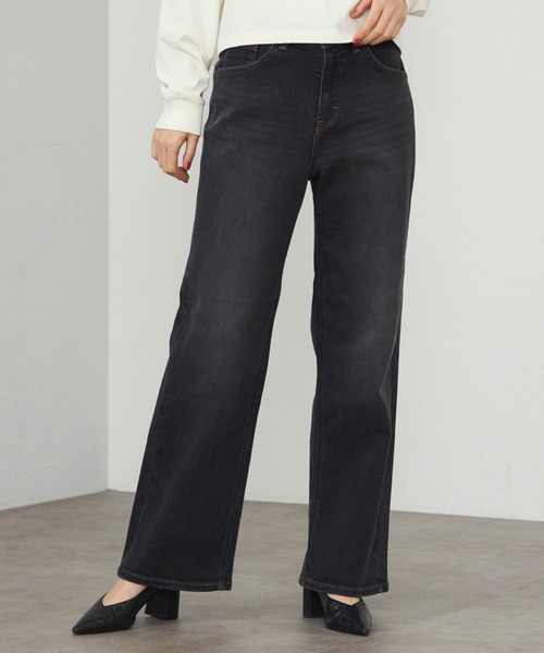 C17（シーセブンティーン）の「C17 ワイドデニムパンツ（デニムパンツ・レディース・インディゴブルー/ダークインディゴブルー/ライトインディゴブルー/ブラック系その他/ブルー系その他/ブルー/ブラック/ブラック系その他2/ブラック系その他3・30/31/28/29/27/26）」の3枚目の写真