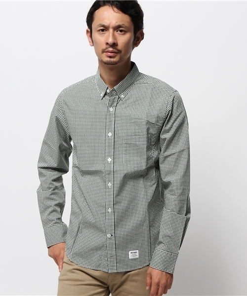 NANO universe（ナノユニバース）の「:ギンガム SH（シャツ/ブラウス・メンズ・グリーン/ラベンダー/ブルー/ネイビー・40/44/46/42）」の2枚目の写真