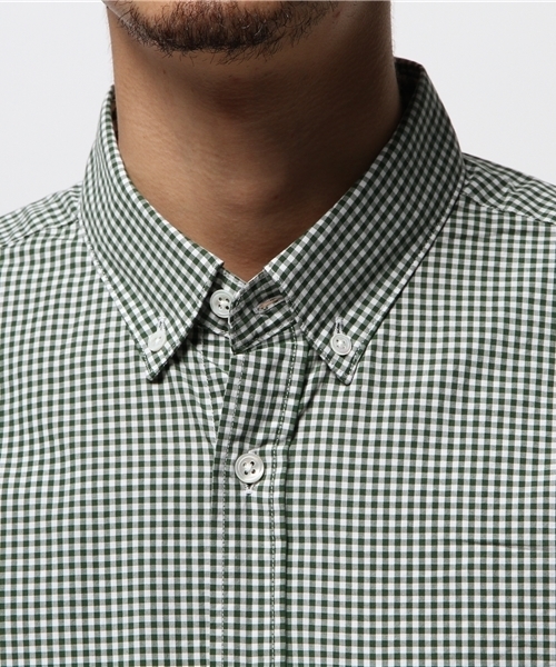 NANO universe（ナノユニバース）の「:ギンガム SH（シャツ/ブラウス・メンズ・グリーン/ラベンダー/ブルー/ネイビー・40/44/46/42）」の17枚目の写真