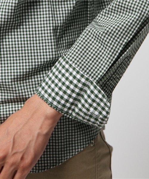 NANO universe（ナノユニバース）の「:ギンガム SH（シャツ/ブラウス・メンズ・グリーン/ラベンダー/ブルー/ネイビー・40/44/46/42）」の8枚目の写真