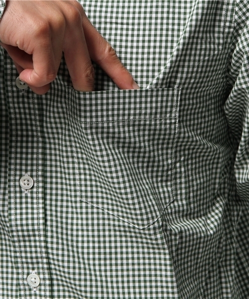 NANO universe（ナノユニバース）の「:ギンガム SH（シャツ/ブラウス・メンズ・グリーン/ラベンダー/ブルー/ネイビー・40/44/46/42）」の11枚目の写真