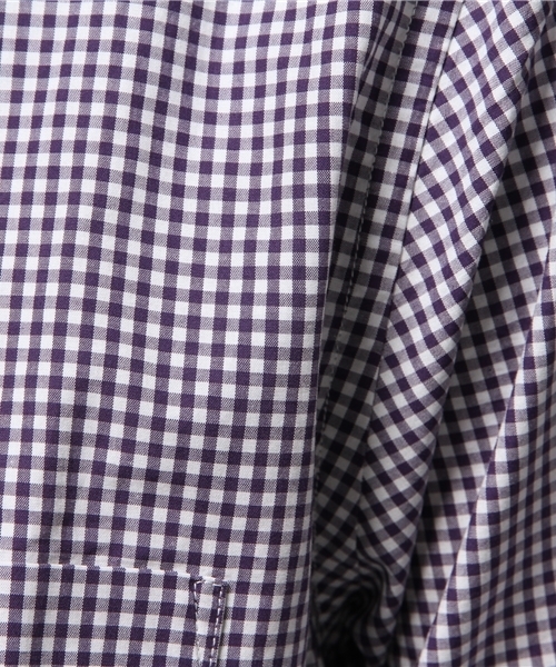 NANO universe（ナノユニバース）の「:ギンガム SH（シャツ/ブラウス・メンズ・グリーン/ラベンダー/ブルー/ネイビー・40/44/46/42）」の7枚目の写真