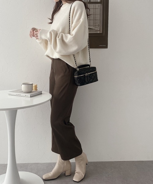 nissen（ニッセン）の「オーバーサイズシャギーニット（ニット/セーター・レディース・ピンク/アイボリー・L-XL/S-M）」の8枚目の写真