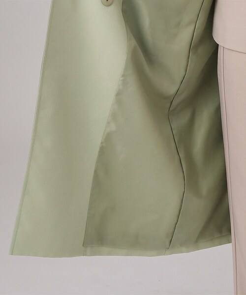 DRESKIP（ドレスキップ）の「◆【防花粉/撥水】ベーシック Aライン トレンチコート【CIRCRIC】（トレンチコート・レディース・ブラック/ライトグリーン/ライトベージュ・02/03/04）」の14枚目の写真