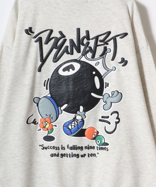 SITRY(シトリー)の「Foam Print Sweat Hoodie/発泡バックプリント オーバーサイズ 裏毛 スウェット フーディー フルジップパーカー(パーカー・メンズ・ブラック/アッシュグレー・M/L)」の8枚目の写真