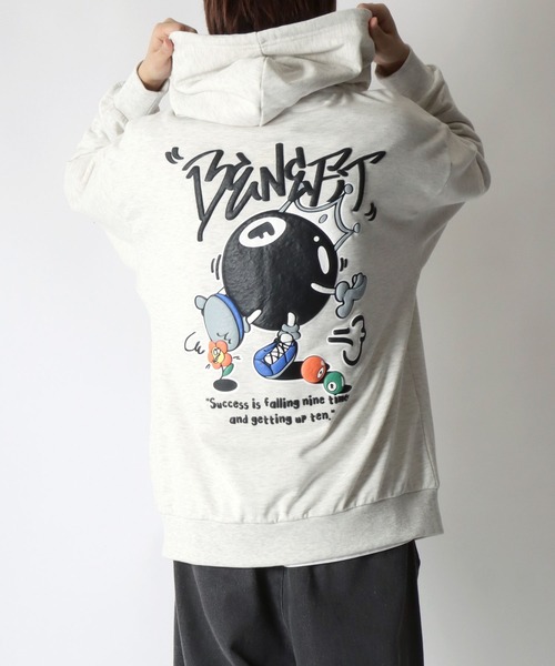 SITRY(シトリー)の「Foam Print Sweat Hoodie/発泡バックプリント オーバーサイズ 裏毛 スウェット フーディー フルジップパーカー(パーカー・メンズ・ブラック/アッシュグレー・M/L)」の18枚目の写真