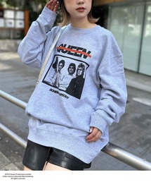 【ユニセックス】【QUEEN/クイーン】フォトヴィンテージ加工ロックスウェット