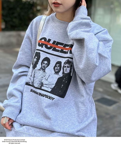 CIAOPANIC（チャオパニック）の「【ユニセックス】【QUEEN/クイーン】フォトヴィンテージ加工ロックスウェット（スウェット・レディース・グレー・FREE）」の2枚目の写真