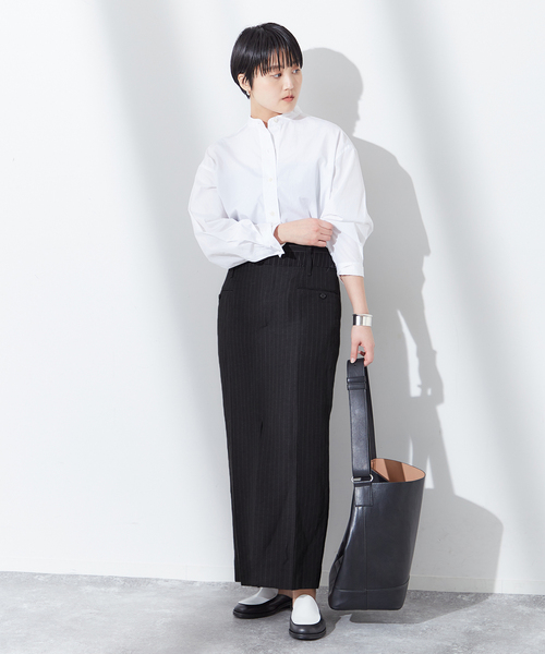 JANE SMITH / JOHN SMITH(ジェーンスミスジョンスミス)の「【JANE SMITH/ジェーンスミス】RAYON LINEN COMBINATION SK:スカート(スカート・レディース・ブラック/ベージュ・38/36)」の4枚目の写真