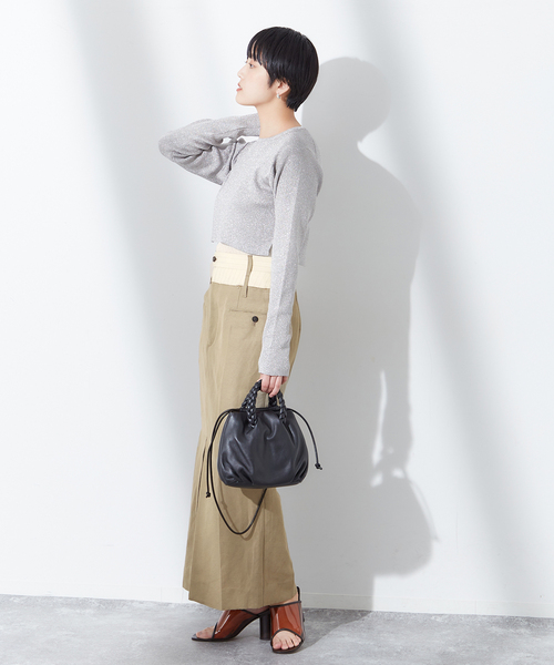 JANE SMITH / JOHN SMITH(ジェーンスミスジョンスミス)の「【JANE SMITH/ジェーンスミス】RAYON LINEN COMBINATION SK:スカート(スカート・レディース・ブラック/ベージュ・38/36)」の8枚目の写真