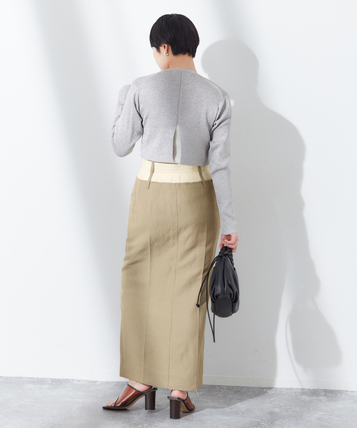 JANE SMITH / JOHN SMITH(ジェーンスミスジョンスミス)の「【JANE SMITH/ジェーンスミス】RAYON LINEN COMBINATION SK:スカート(スカート・レディース・ブラック/ベージュ・38/36)」の9枚目の写真
