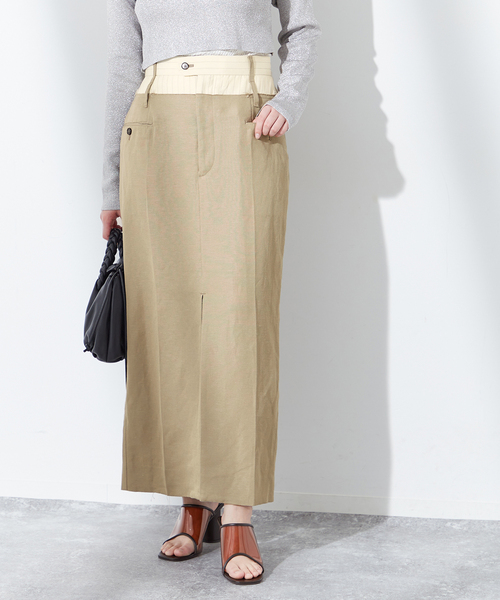 JANE SMITH / JOHN SMITH(ジェーンスミスジョンスミス)の「【JANE SMITH/ジェーンスミス】RAYON LINEN COMBINATION SK:スカート(スカート・レディース・ブラック/ベージュ・38/36)」の13枚目の写真