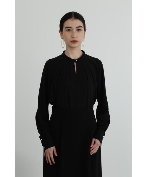 JILL STUART（ジルスチュアート）の「◆フロントタックジョーゼットブラウス（シャツ/ブラウス・レディース・ホワイト/ブラック・MEDIUM/SMALL）」の12枚目の写真