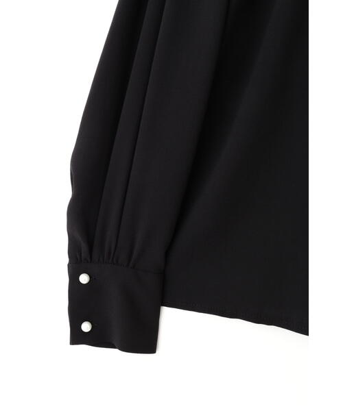 JILL STUART（ジルスチュアート）の「◆フロントタックジョーゼットブラウス（シャツ/ブラウス・レディース・ホワイト/ブラック・MEDIUM/SMALL）」の22枚目の写真