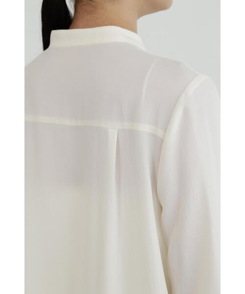 JILL STUART（ジルスチュアート）の「◆フロントタックジョーゼットブラウス（シャツ/ブラウス・レディース・ホワイト/ブラック・MEDIUM/SMALL）」の8枚目の写真