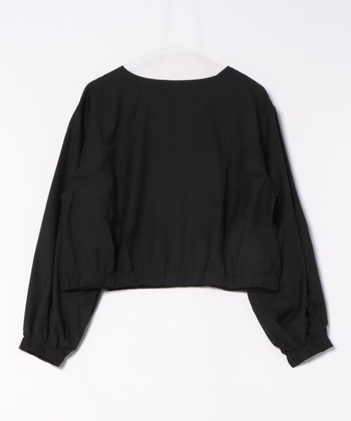 GEVS.(ジェイヴィス)の「<大きいサイズ> クロップド丈デザインブラウス GEVS.(シャツ/ブラウス・レディース・ブラック/グリーン・3L/4L/5L/L/LL)」の3枚目の写真
