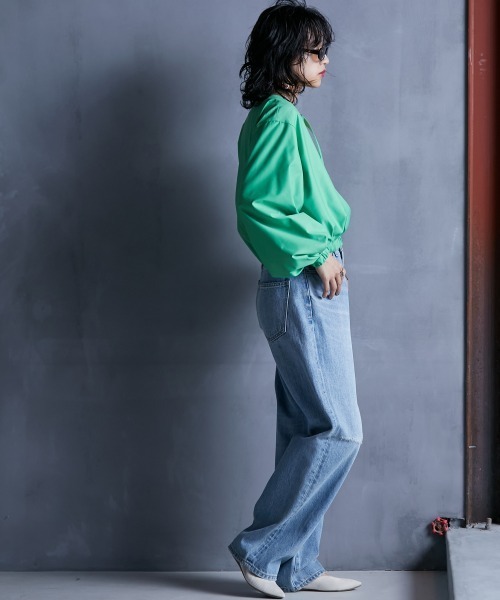 GEVS.(ジェイヴィス)の「<大きいサイズ> クロップド丈デザインブラウス GEVS.(シャツ/ブラウス・レディース・ブラック/グリーン・3L/4L/5L/L/LL)」の20枚目の写真