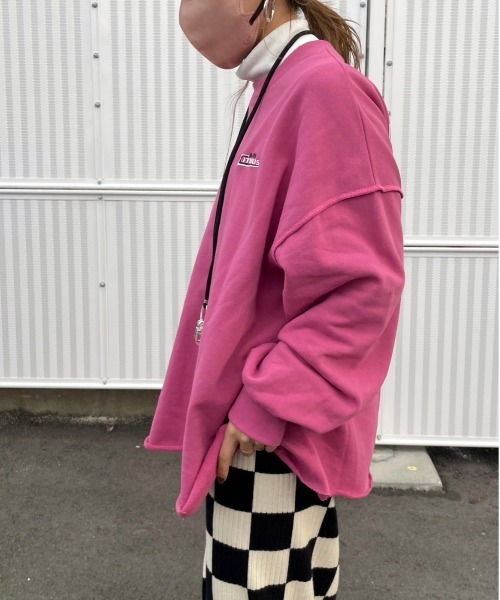 feepur by saya（フェピュールバイサヤ）の「AMB刺繍ロゴスウェット（スウェット・レディース・ピンク/オフホワイト/パープル/オートミール・MEDIUM）」の16枚目の写真