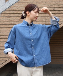 GYMPHLEX/ジムフレックス ショートデニム ボタンダウンシャツ SHORT DENIM B.D. SHIRT GY-B0198 SDM