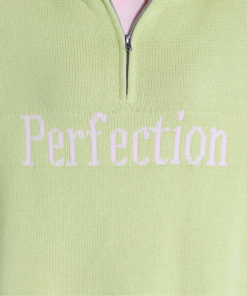 セール】ハーフジップ コットンジャガードロゴニット（ニット/セーター