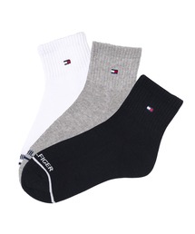 TOMMY HILFIGER（トミーヒルフィガー）の「TOMMY HILFIGER/トミーヒルフィガー 靴下3足セット 抗菌防臭 足底パイル  ショートソックス 23cm~25cm 25cm~27cm（ソックス/靴下）」