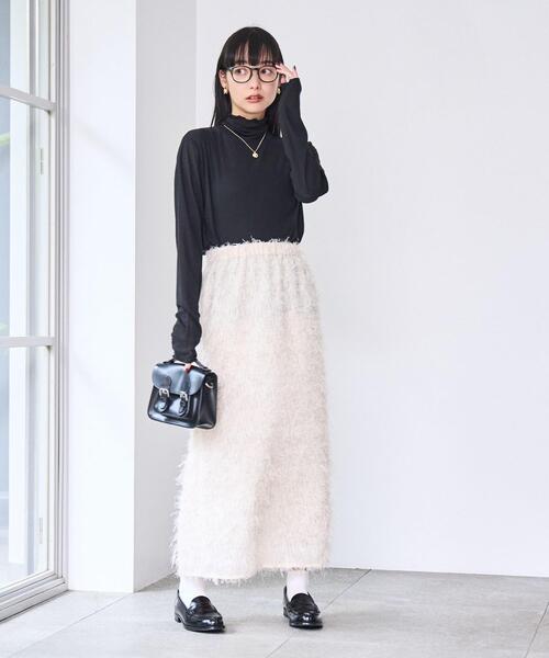 coen（コーエン）の「メローリブシアータートル（Tシャツ/カットソー・レディース・ブラック/コバルトブルー/オフホワイト・M/L）」の7枚目の写真